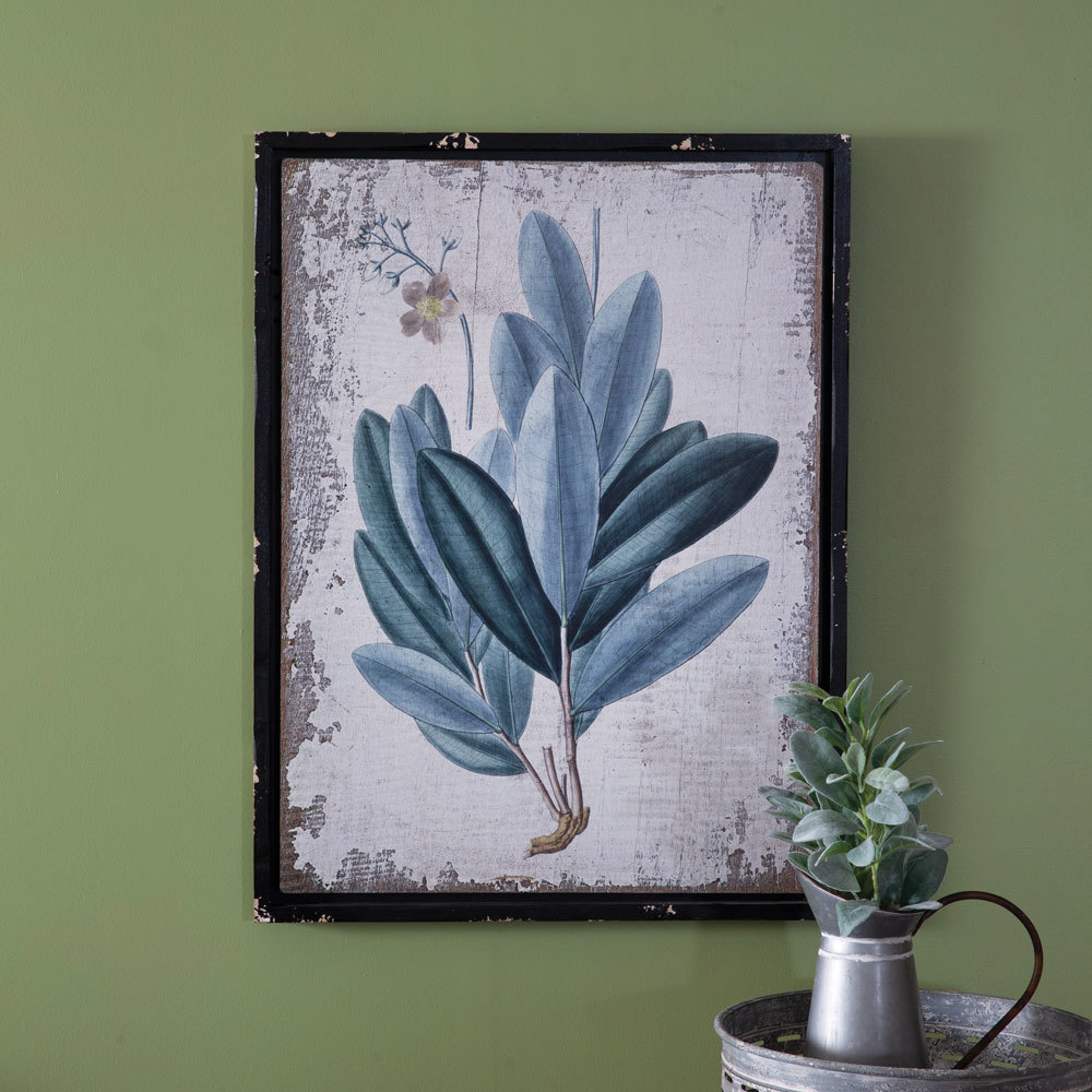 Botanical Rubber Plant Wall Decor 23¾''W x 1¼''D x 31''H